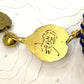 Tribute to Frida Kahlo "La Casa Azul' Brass & Glass Statement Necklace with Pierced Images on Reverse