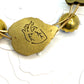 Tribute to Frida Kahlo "La Casa Azul' Brass & Glass Statement Necklace with Pierced Images on Reverse