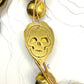 Tribute to Frida Kahlo "La Casa Azul' Brass & Glass Statement Necklace with Pierced Images on Reverse