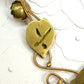 Tribute to Frida Kahlo "La Casa Azul' Brass & Glass Statement Necklace with Pierced Images on Reverse