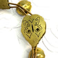 Tribute to Frida Kahlo "La Casa Azul' Brass & Glass Statement Necklace with Pierced Images on Reverse