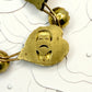 Tribute to Frida Kahlo "La Casa Azul' Brass & Glass Statement Necklace with Pierced Images on Reverse