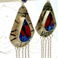 Tribute to Frida Kahlo Colorful Kingman Turquoise Sterling Silver Earrings