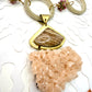 Tribute to Dolly Parton Pink Dolomite & Jasper Wire-Wrapped Hoop Necklace (REVERSE image)