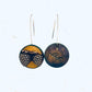 Tribute to Women of Craft (REVERSIBLE) Vintage Celluloid Pinecone Button/Brass Earrings