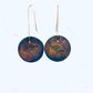 Tribute to Women of Craft (REVERSIBLE) Vintage Celluloid Pinecone Button/Brass Earrings