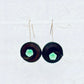 Tribute to Women of Craft Vintage Bakelite Button & Brass Earrings (REVERSIBLE)