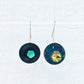 Tribute to Women of Craft Vintage Bakelite Button & Brass Earrings (REVERSIBLE)