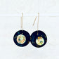 Tribute to Women of Craft Vintage Bakelite Button & Brass Earrings (REVERSIBLE)