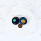 Tribute to Women of Craft Vintage Bakelite Button & Brass Earrings (REVERSIBLE)