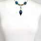 Tribute to Women of Craft Silver, Blue Chrysocolla, Vintage Enameled Necklace