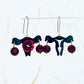 Tribute to RBG "My Body My Choice" Recycled Copper & Pink Flower Uterus Earrings