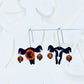 Tribute to RBG "My Body My Choice" Recycled Copper & Orange Flower Uterus Earrings