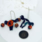 Tribute to RBG "My Body My Choice" Recycled Copper & Orange Flower Uterus Earrings
