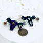 Tribute to RBG "My Body My Choice" Recycled Copper & Purple Flower Uterus Earrings