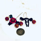 Tribute to RBG "My Body My Choice" Recycled Copper & Pink Flower Uterus Earrings