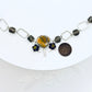 Tribute to RBG "My Body My Choice" Bumblebee Jasper, Glass Bead, & Silver Uterus Necklace