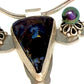Tribute to RBG "My Body My Choice" Boulder Opal, Pearl, & Silver Uterus Necklace