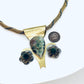 Tribute to RBG "My Body My Choice" Rainforest Jasper & Brass Uterus Necklace