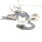 Tribute to RBG "My Body My Choice" Purple Hyacinth Jasper, Steel, Silver Uterus Necklace