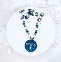 Tribute to RBG "My Body My Choice" Turquoise, Copper, Silver Uterus Necklace