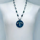 Tribute to RBG "My Body My Choice" Turquoise, Copper, Silver Uterus Necklace