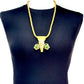 Tribute to RBG "My Body My Choice" Rainforest Jasper & Brass Uterus Necklace