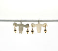 Tribute to RBG "My Body My Choice" Sterling Silver and Dangling 14K Gold Bead Earrings