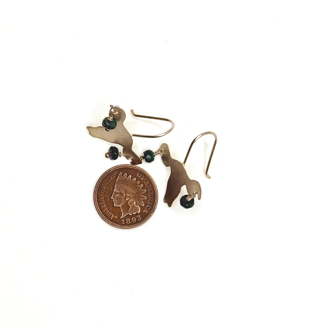 Tribute to RBG "My Body My Choice" Sterling Silver and Dangling Black Opal Earrings