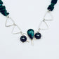 Tribute to RBG "My Body My Choice" Malachite & Sterling Silver Uterus Necklace