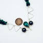 Tribute to RBG "My Body My Choice" Malachite & Sterling Silver Uterus Necklace