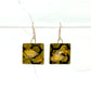 The Nature Collection, Bumblebee Jasper and Brass Honeycomb Earrings