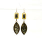 The Nature Collection Muscovite Mica, Petrified Palm Wood, Brass Earrings