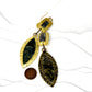 The Nature Collection Muscovite Mica, Petrified Palm Wood, Brass Earrings