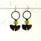 Resilience of the Ginkgo Hand Engraved Copper and Peridot Bead Earrings