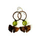 Resilience of the Ginkgo Hand Engraved Copper and Peridot Bead Earrings