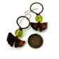 Resilience of the Ginkgo Hand Engraved Copper and Peridot Bead Earrings