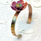 Tribute to Women of Craft Flame Patina Recycled Copper Cuff with Vintage Flower Button