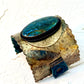 Tribute to Women of Craft Hammered Copper & Azurite Chrysocolla Suede-Lined Cuff