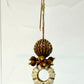 The Nature Collection Natural Sea Urchin, Brass, Woodgrain Jasper, & Vintage Bead Earrings