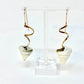 The Nature Collection Natural Pearl Cone Shell, Brass, & Metallic Microbead Earrings