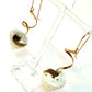 The Nature Collection Natural Pearl Cone Shell, Brass, & Metallic Microbead Earrings