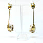 The Nature Collection White Druzy Quartz Geode, Brass, & Metallic Microbead Earrings