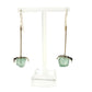 Nature Collection Sterling Silver & Aqua Glass Earrings