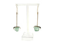 Nature Collection Sterling Silver & Aqua Glass Earrings