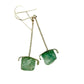 Nature Collection Sterling Silver & Aqua Glass Earrings