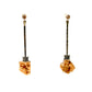 The Nature Collection Peach Zeolite (Stilbite) Druzy , CZ, & Sterling Silver Earrings