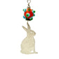 Tribute to Women of Craft Sterling Silver Rabbit, Lampwork Bead & Glass Carrot Earrings