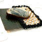 Tribute to Women of Craft Picasso Jasper, Copper, & Handwoven Fabric Brooch