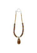 The Nature Collection Yowah Opal, Tanzanite & Wood Bead Necklace